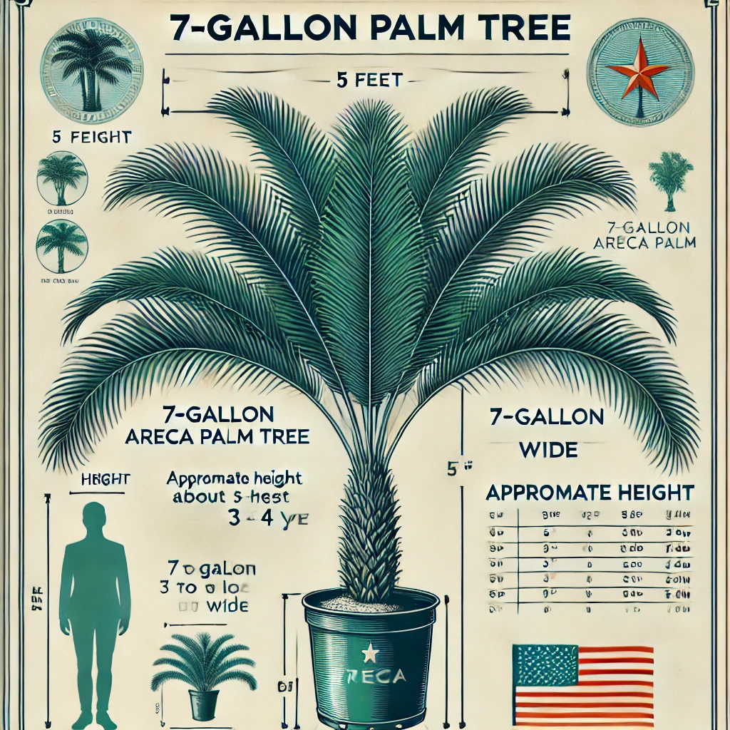 How Big Around Is a 7 Gallon Areca Palm Tree