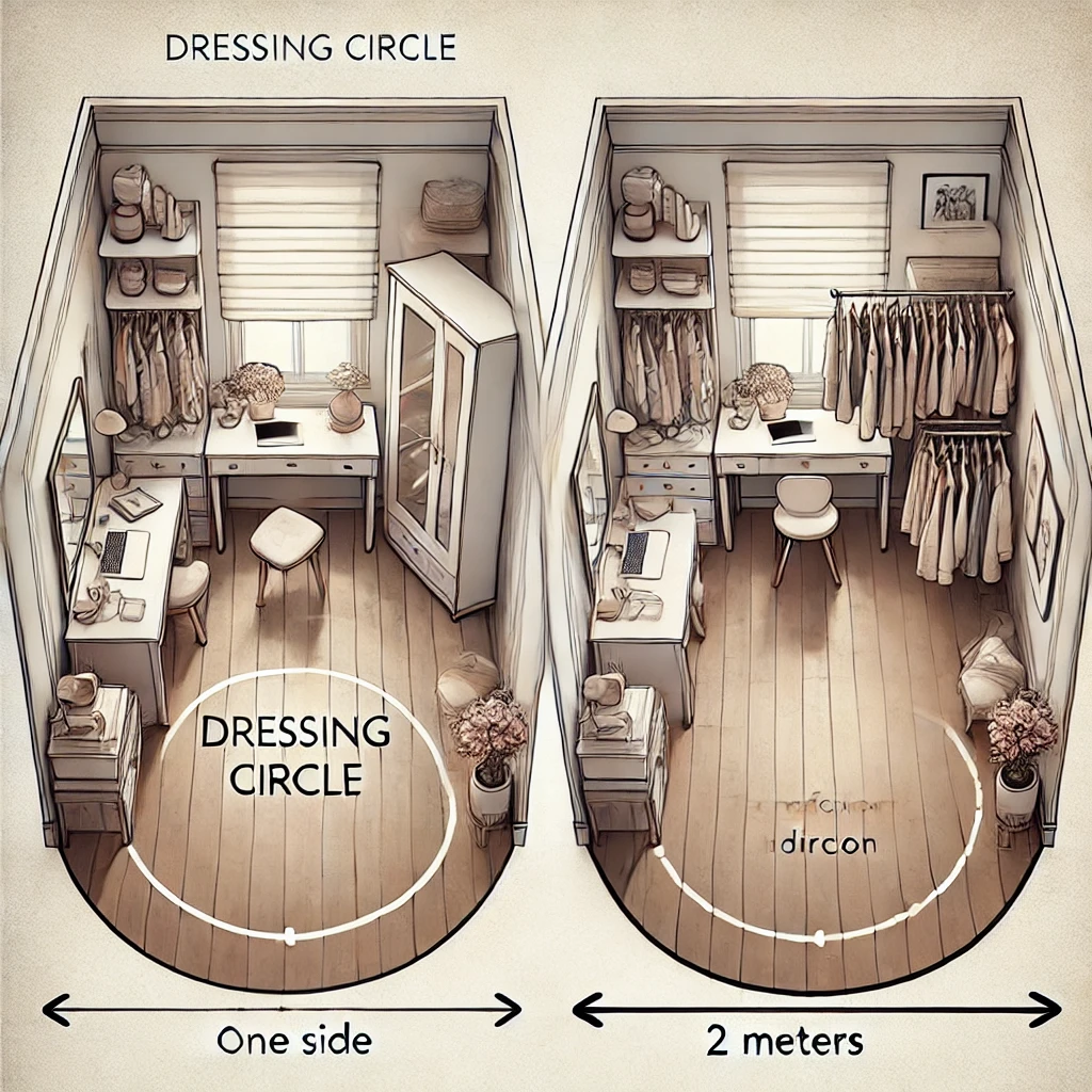 How Large Should a Dressing Circle Be in Meters